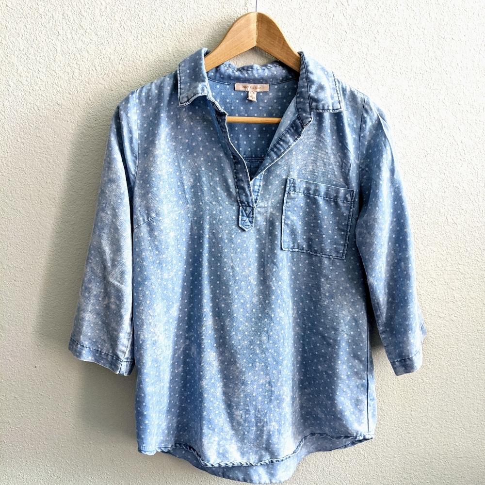Denim Polka Dot Shirt